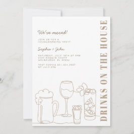 Invitación Moderno Fiesta de Calentamiento de Viviendas Natur