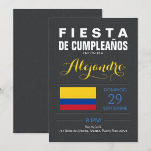 Invitación Moderno: Fiesta de Colombia