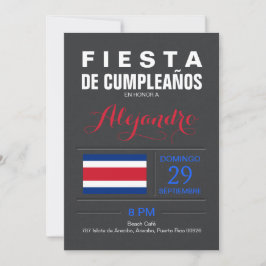Invitación Moderno: Fiesta de Costa Rica