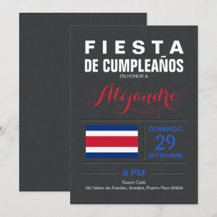 Invitación Moderno: Fiesta de Costa Rica