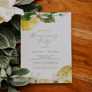 Invitación Moderno Fiesta de Limón Jardín de la casa