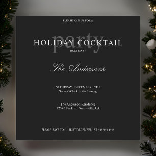 Invitación Moderno Fiesta de Navidades de cócteles de vacacio