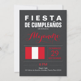 Invitación Moderno: Fiesta de Perú
