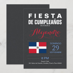 Invitación Moderno: Fiesta de República Dominicana