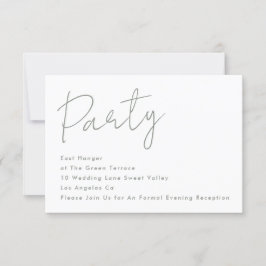 Invitación Moderno Fiesta Personalizado Sage White Wedding Re