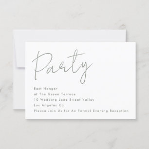 Invitación Moderno Fiesta Personalizado Sage White Wedding Re