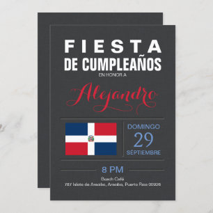 Invitación Moderno: Fiesta República Dominicana