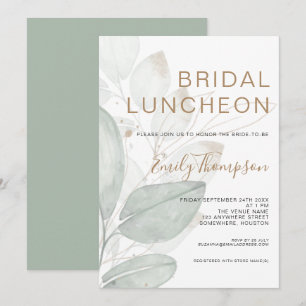Invitación Moderno Foliage Luncheon Bridal Shower