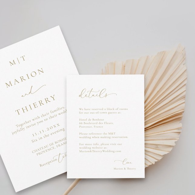 Invitación Moderno gabinete de detalles minimalistas de boda  (Subido por el creador)