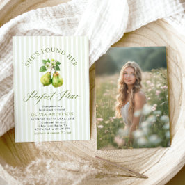 Invitación Moderno Gingham Green Perfect Pear Bridal Shower
