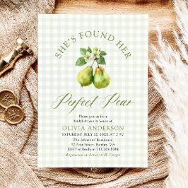 Invitación Moderno Gingham Green Perfect Pear Bridal Shower