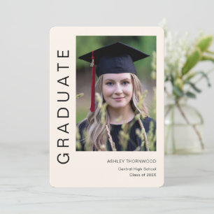 Invitación Moderno Grad Photo Graduation Party