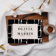 Moderno gráfico mínimo blanco y negro guardar la f