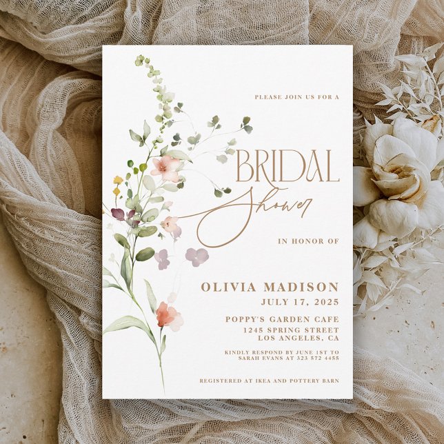 Invitación Moderno guión Boho Flor Jardín Ducha de Novias (Subido por el creador)