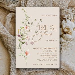 Invitación Moderno guión Boho Flor Jardín Ducha de Novias