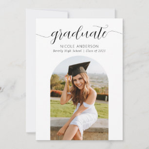 Invitación Moderno guión de arco de graduación 2 foto