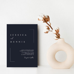 Invitación Moderno guion minimalista elegante Boda de la Mari