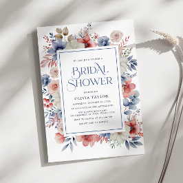 Invitación Moderno invierno Floral acuarela Bridal Shower