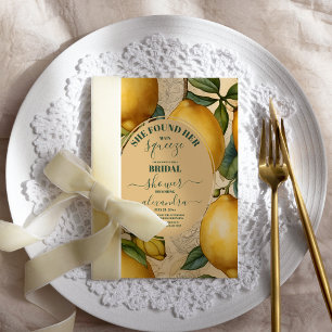 Invitación Moderno Jardín de Limón Principal Squeeze Bridal D