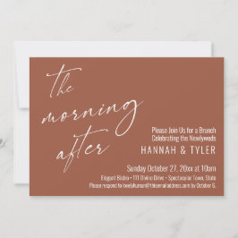 Invitación Moderno La Mañana Después Del Boda Brunch Terracot