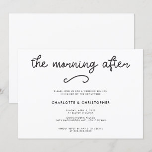 Invitación Moderno La Mañana Después Del Brunch Post Boda