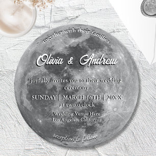 Invitación Moderno maleza de luna llena
