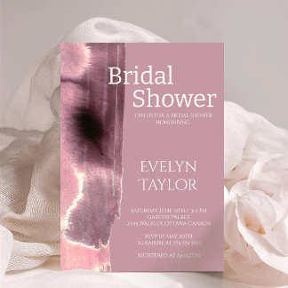 Invitación Moderno Mauve Rosa Dusty Bridal Shower