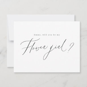 Invitación Moderno minimal serás mi dama de flores guión