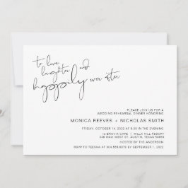 Invitación Moderno Minimalismo con guión casual ensayar la ce