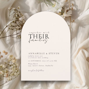 Invitación Moderno, minimalista, beige, Boda