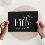 Invitación Moderno minimalista blanco y negro simple 50 cumpl<br><div class="desc">Moderna y mínima tipografía simple invitación de 50 años en blanco y negro. Parte de una colección contemporánea.</div>