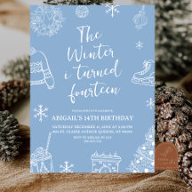 Moderno Minimalista Cumpleaños de invierno en que
