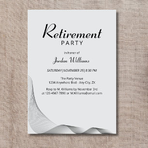 Invitación Moderno Minimalista elegante Fiesta de Jubilación 