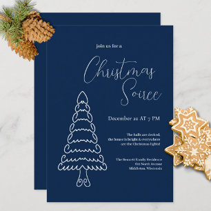 Invitación Moderno Minimalista elegante Navidad único Fiesta