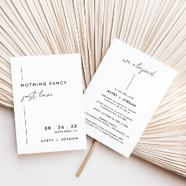 Invitación Moderno Minimalista Elegimos Recepción Elopement