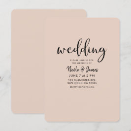 Invitación Moderno Minimalista Negro Tipo CUALQUIER COLOR Bod