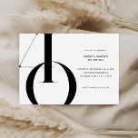 Invitación Moderno Minimalista Negro y Blanco 40 cumpleaños<br><div class="desc">Moderna invitación minimalista de 40 años con un diseño sencillo con tipografía de moda y escritura elegante.</div>