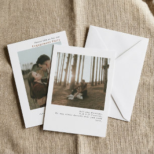 Invitación Moderno Minimalista simple Boda de fotografía dobl