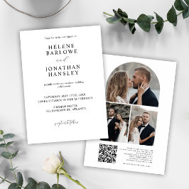 Invitación Moderno Minimalista simple Boda de fotografía eleg