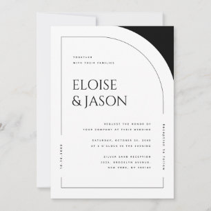Invitación Moderno Minimalista simple Rústico audaz Boda de a