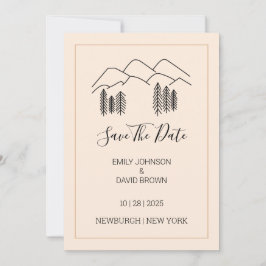 Invitación Moderno Mínimo al Aire Libre Colinas Naturales Sal