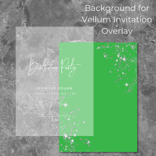 Invitación Moderno Mínimo Diamantes Verdes Antecedentes de An