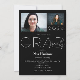 Invitación Moderno Mínimo Entonces Y Ahora 2 Fotomontaje De G