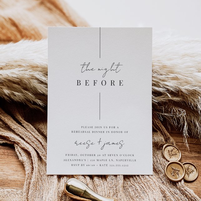 Invitación Moderno Mínimo Guión Escrito A Mano Ensayo De Cena (Subido por el creador)