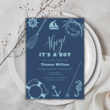 Moderno Nautical Fishing Boy Baby Shower