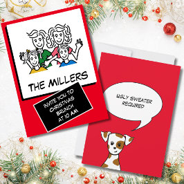 Invitación Moderno Navidades de fotografía instantánea Brunch