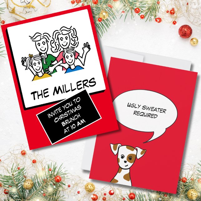 Invitación Moderno Navidades de fotografía instantánea Brunch (Subido por el creador)