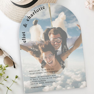 Invitación Moderno, negrita, foto, Boda, arca