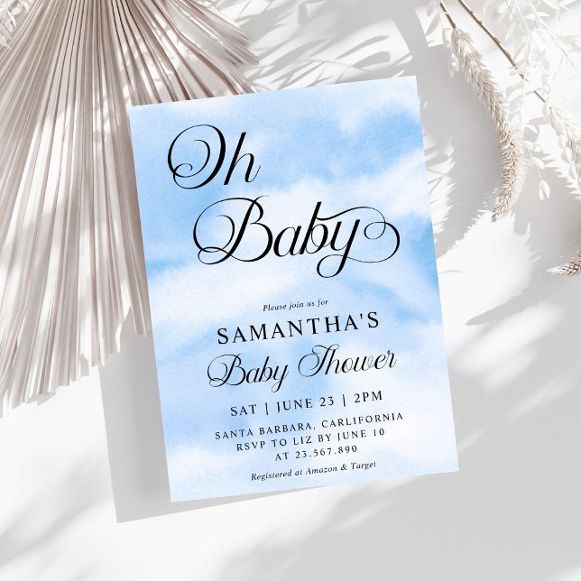 Invitación Moderno Oh Nubes Nebriles Tema Baby Shower (Subido por el creador)