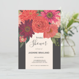 Invitación Moderno otoño floral Bouquet Bridal Shower